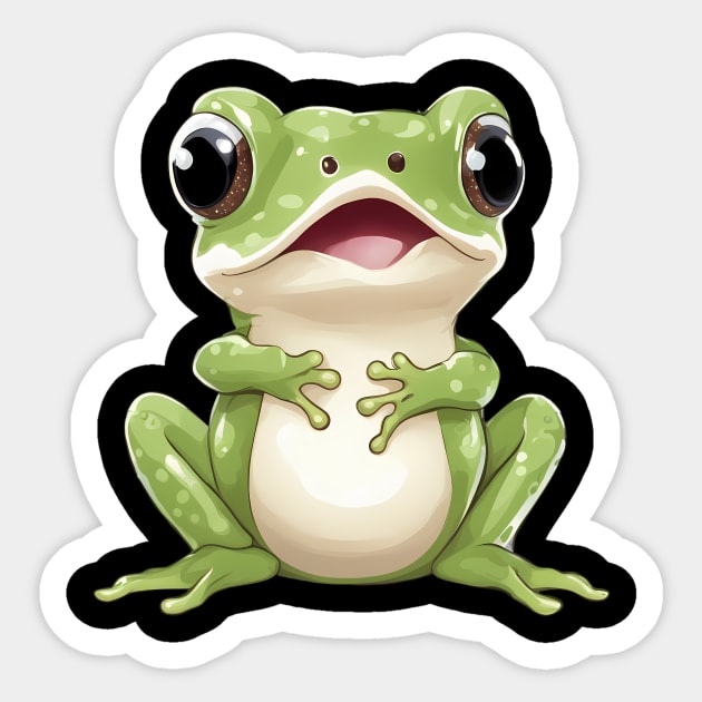Frog Drawing Sticker by animegirlnft